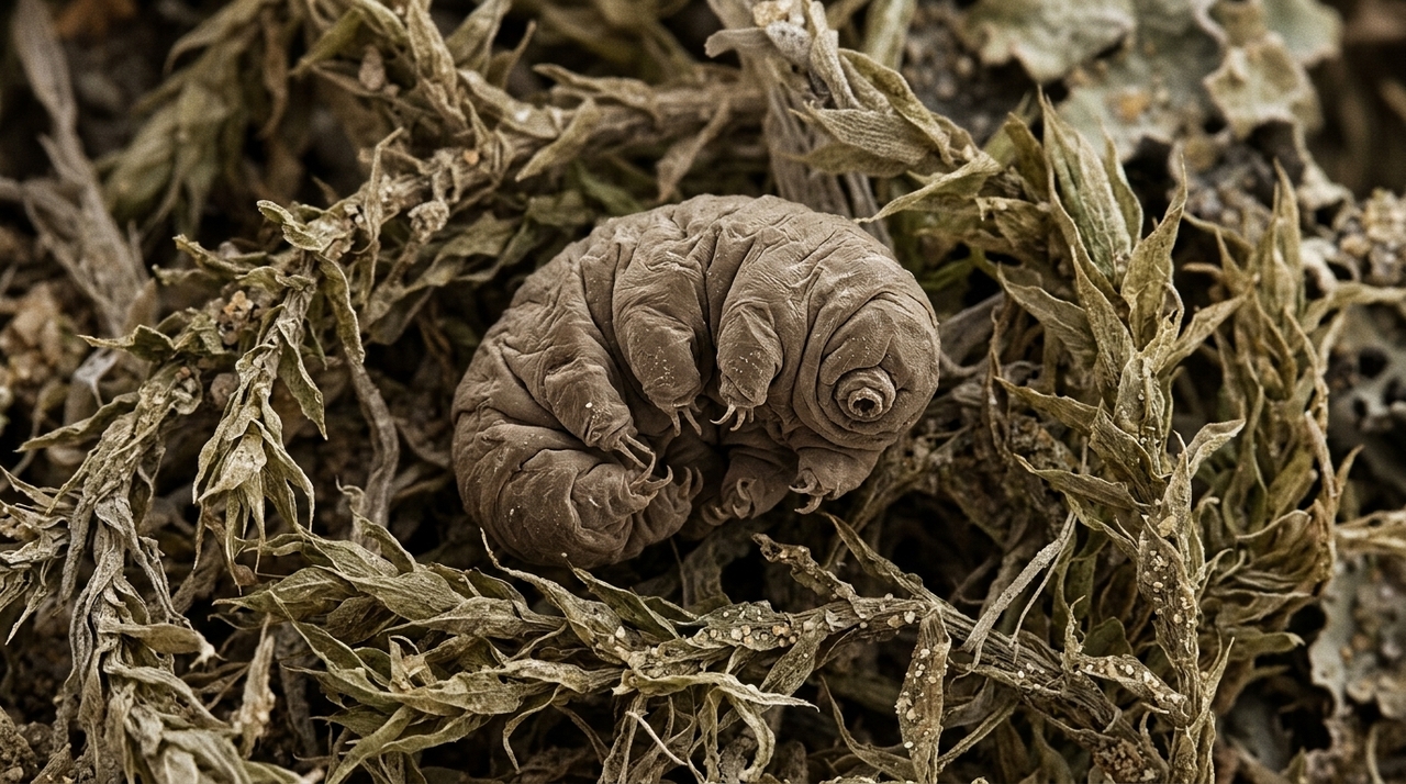 Conhecidos como ursos-d’água, os tardígrados são animais microscópicos encontrados em musgos, oceanos e solos úmidos.