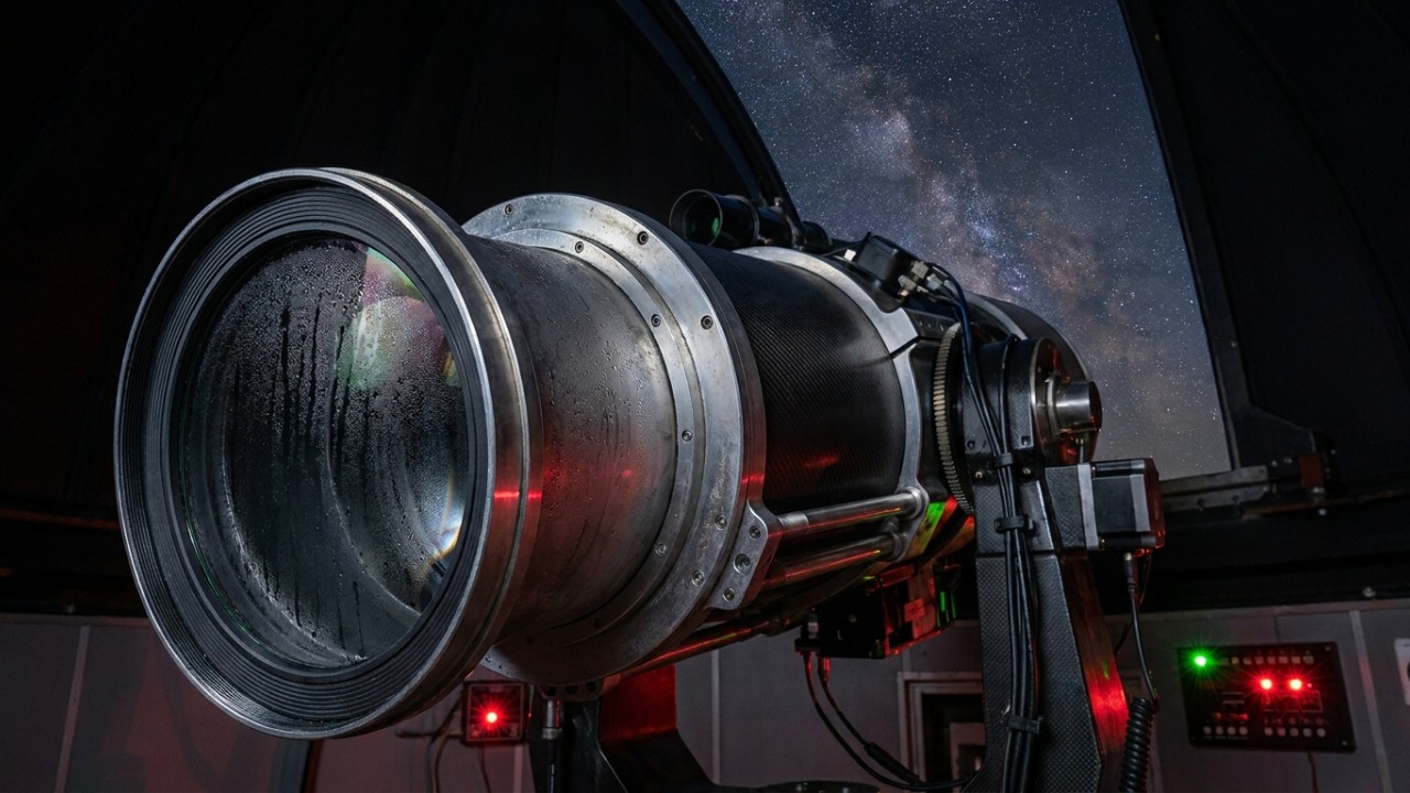 A aproximação entre Júpiter e Saturno iluminará o céu em novembro de 2040. – Imagem gerada por IA