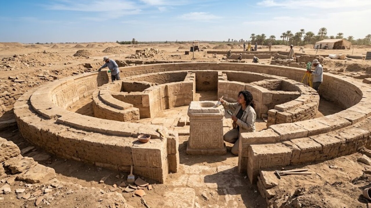 Arqueólogos descobrem templo egípcio antigo perfeitamente circular