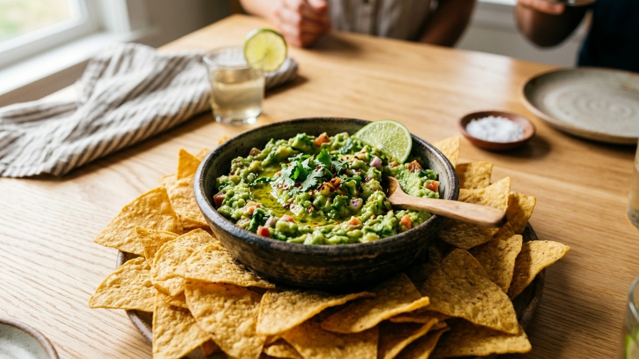 Ingredientes frescos e uma finalização correta transformam a receita tradicional mexicana em um aperitivo perfeito. – Imagem gerada por IA