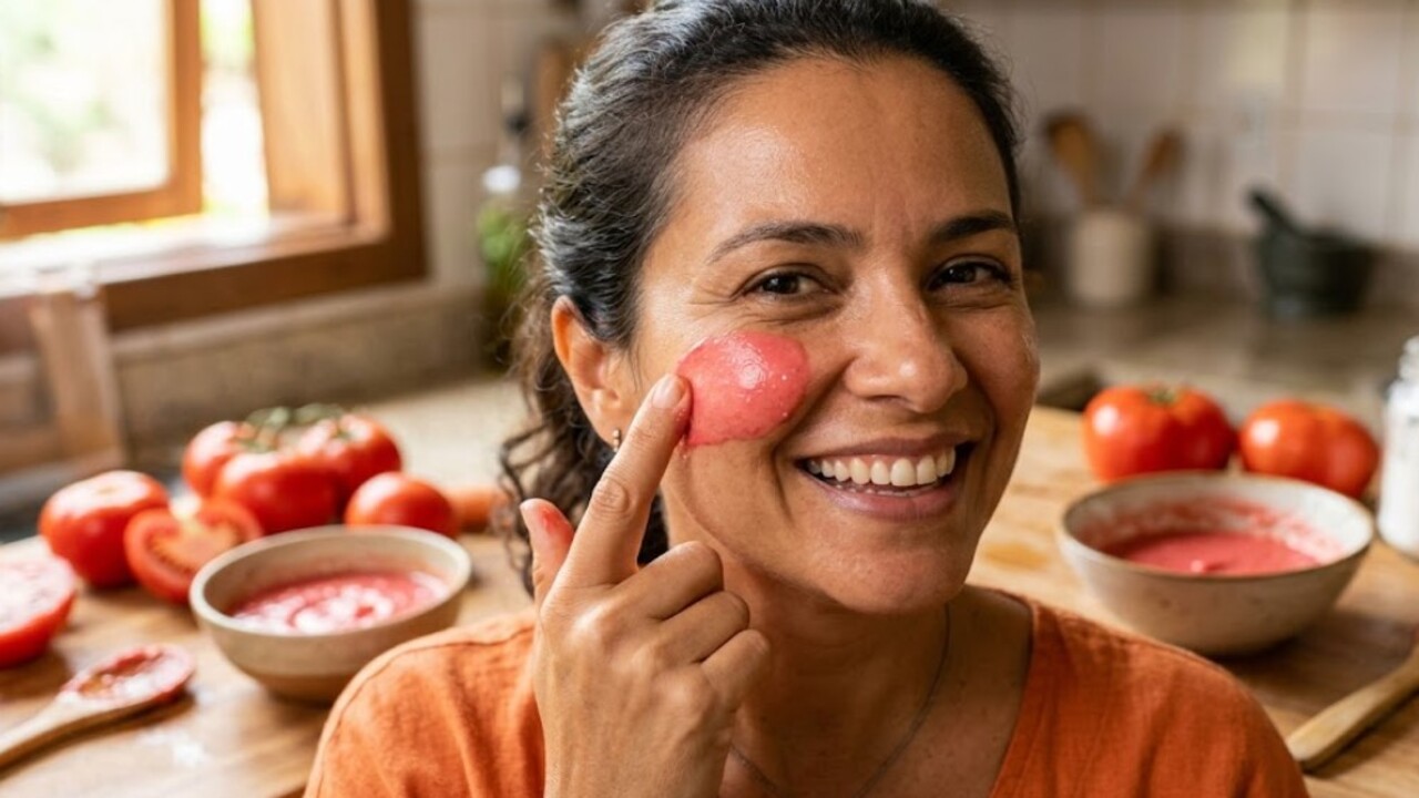 O tomate com amido de milho virou uma combinação popular nas redes sociais por prometer reduzir a aparência dos poros e controlar a oleosidade
