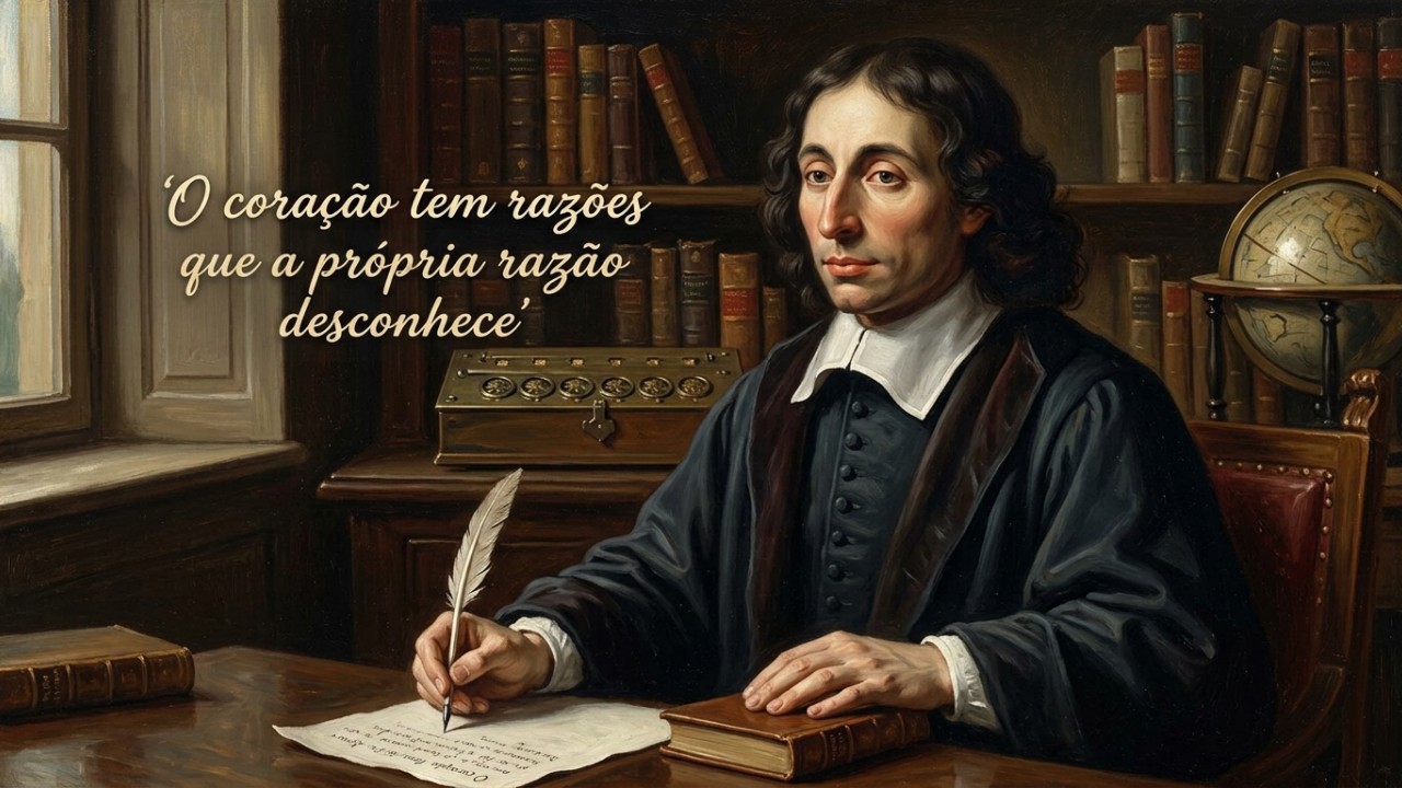 A filosofia de Blaise Pascal revela que a intuição alcança verdades que a lógica não consegue explicar. – Imagem gerada por IA