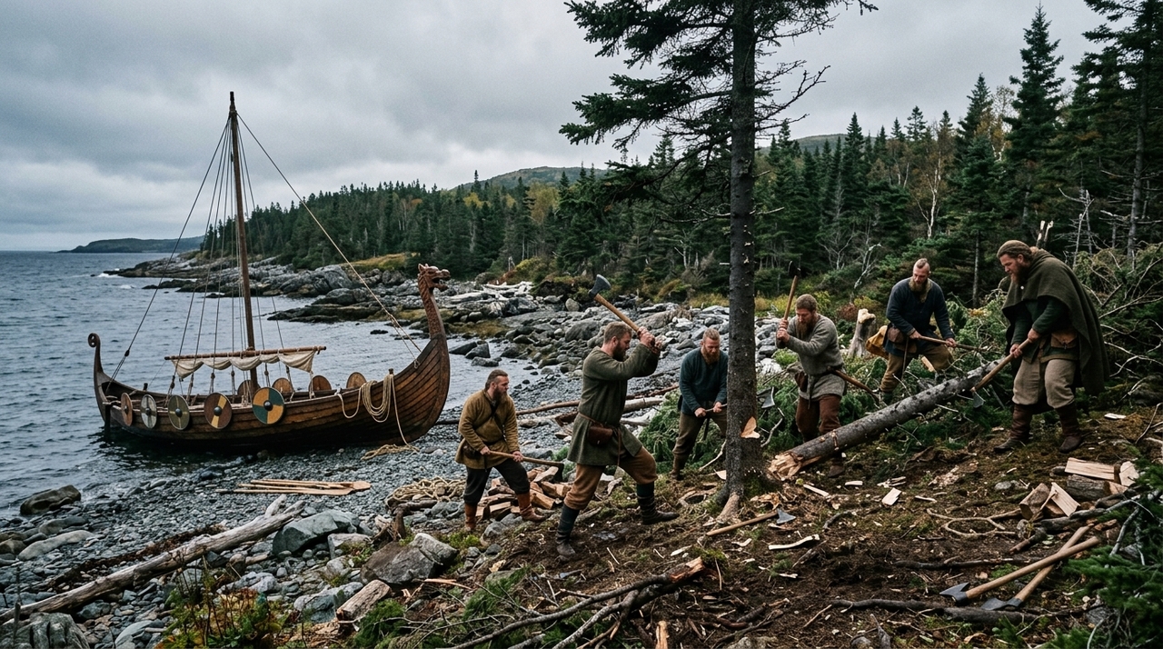 Durante décadas, pesquisadores sabiam que os vikings estiveram no Canadá, mas faltava uma data precisa.
