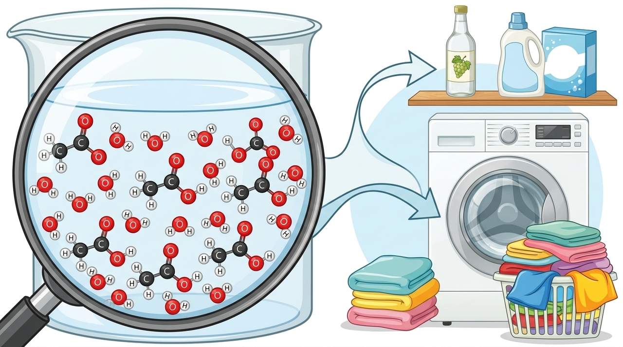 A referência química consultada não descreve máquinas de lavar, compartimentos ou dosagens para roupas.