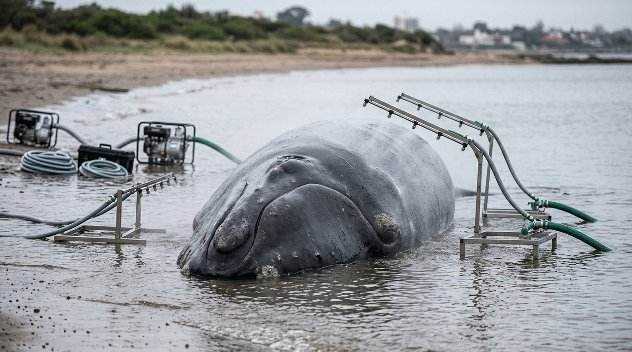 Fora de águas profundas, o próprio peso do animal passa a pressionar órgãos e tecidos que normalmente são sustentados pela flutuação.