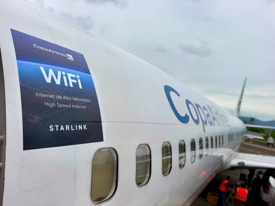 ​Copa Airlines terá wi-fi via Starlink em toda a frota de Boeing 737