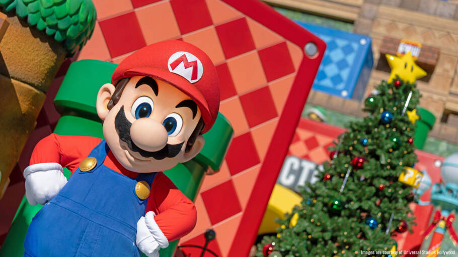 Super Nintendo World, do Universal Epic Universe, terá decoração especial de Natal