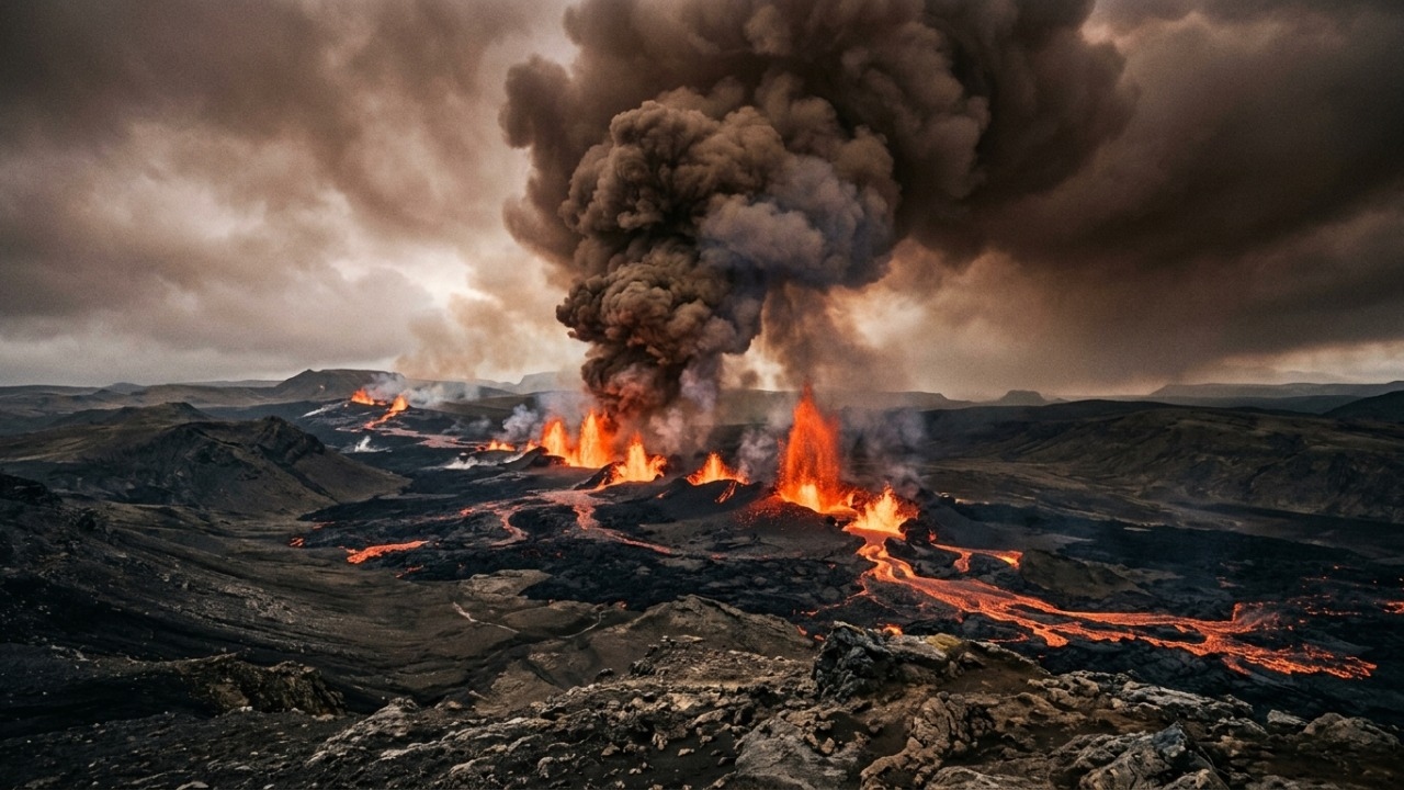Gases vulcânicos invisíveis geraram impactos climáticos e devastação continental histórica.
