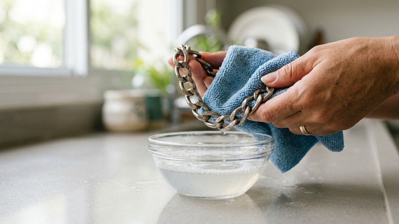 Técnica de higienização suave para recuperar o brilho sem danificar materiais delicados.