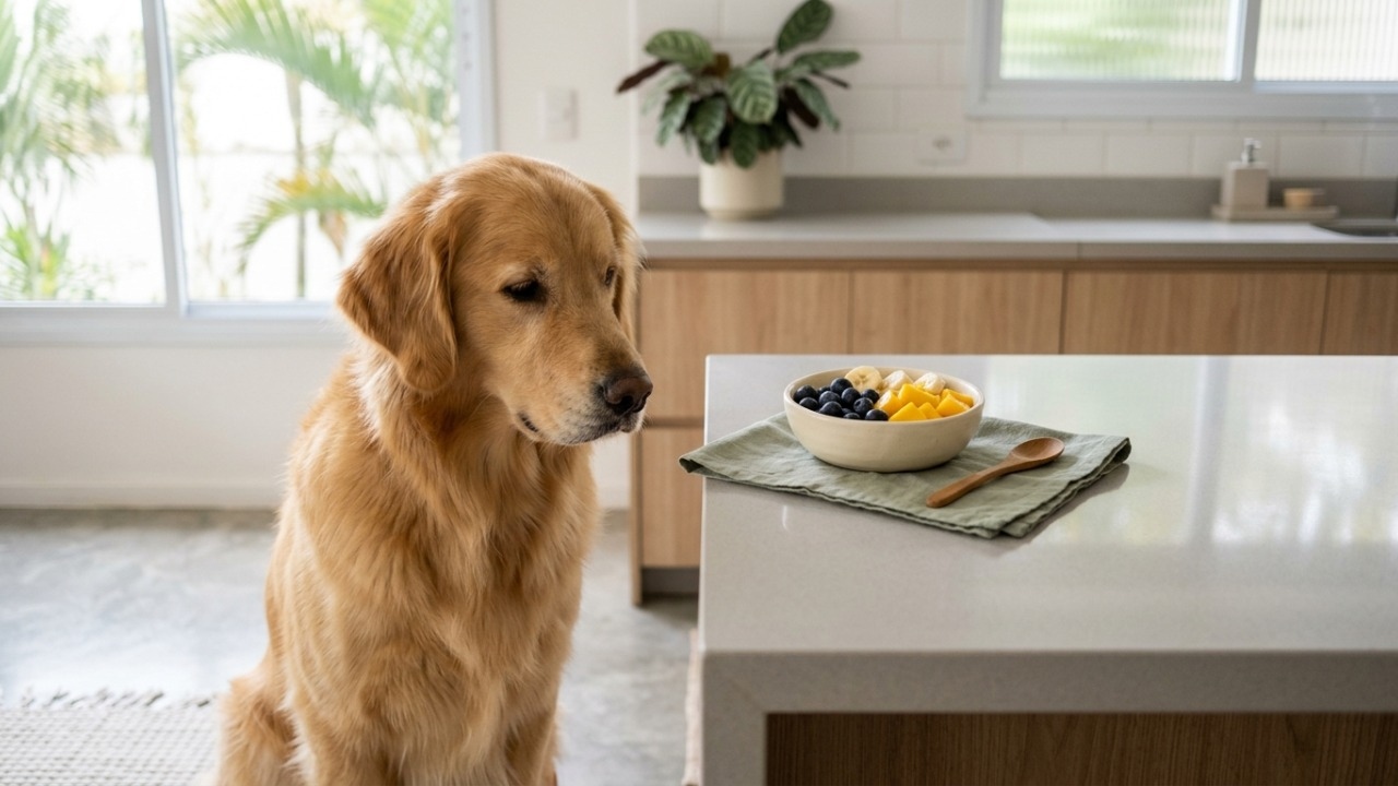 Frutas adequadas enriquecem a dieta canina com nutrientes e fibras valiosas.