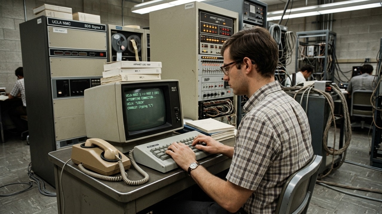 Início histórico das redes conectadas que viabilizou a evolução para a internet contemporânea.