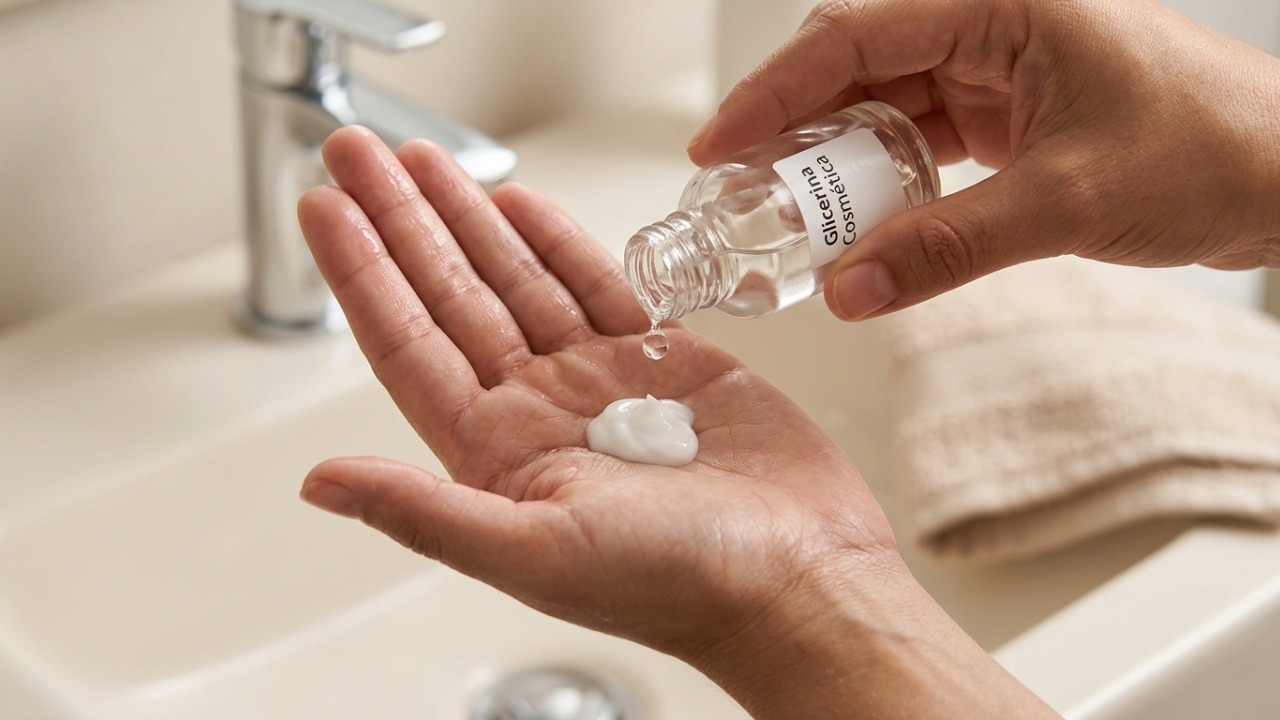 Umectação equilibrada combinando poucas gotas ao creme para aliviar o ressecamento cutâneo.