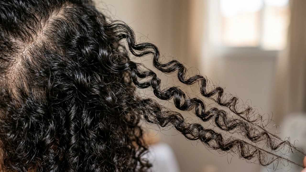 Formato espiral dificulta a distribuição da oleosidade natural até as pontas.