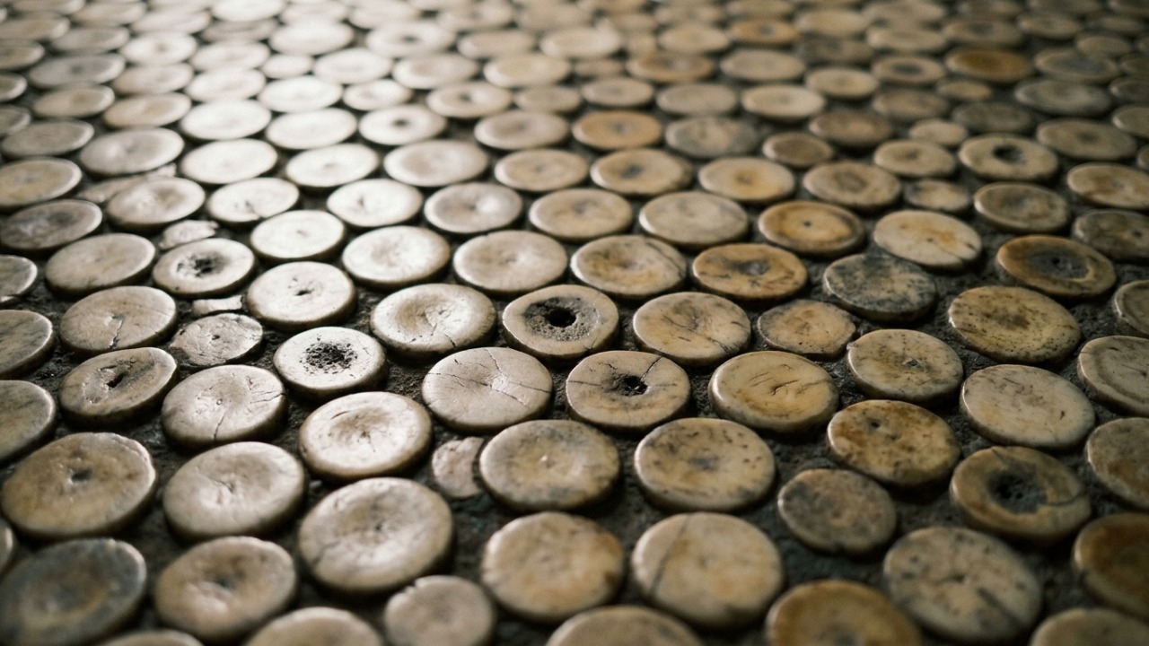 Piso medieval construído com ossos bovinos revela prática rara de reaproveitamento.