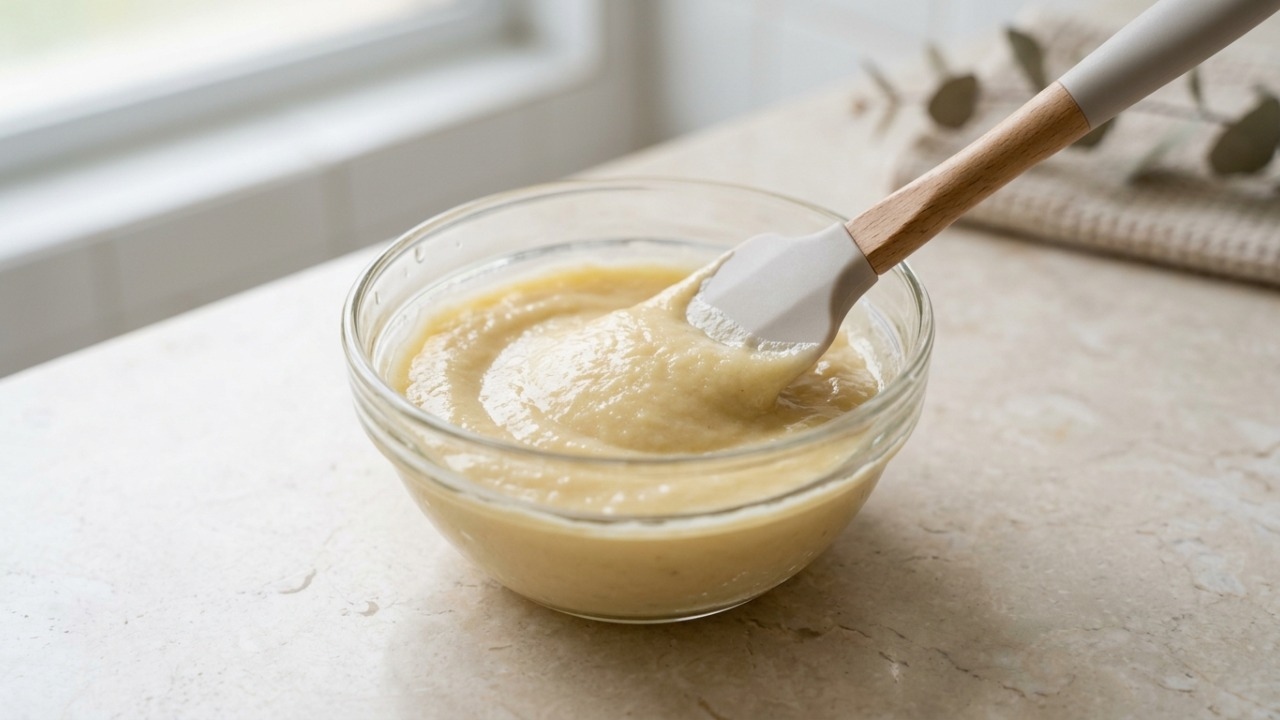 Cuidado doméstico nutritivo que promove desembaraço suave e melhora o aspecto capilar.