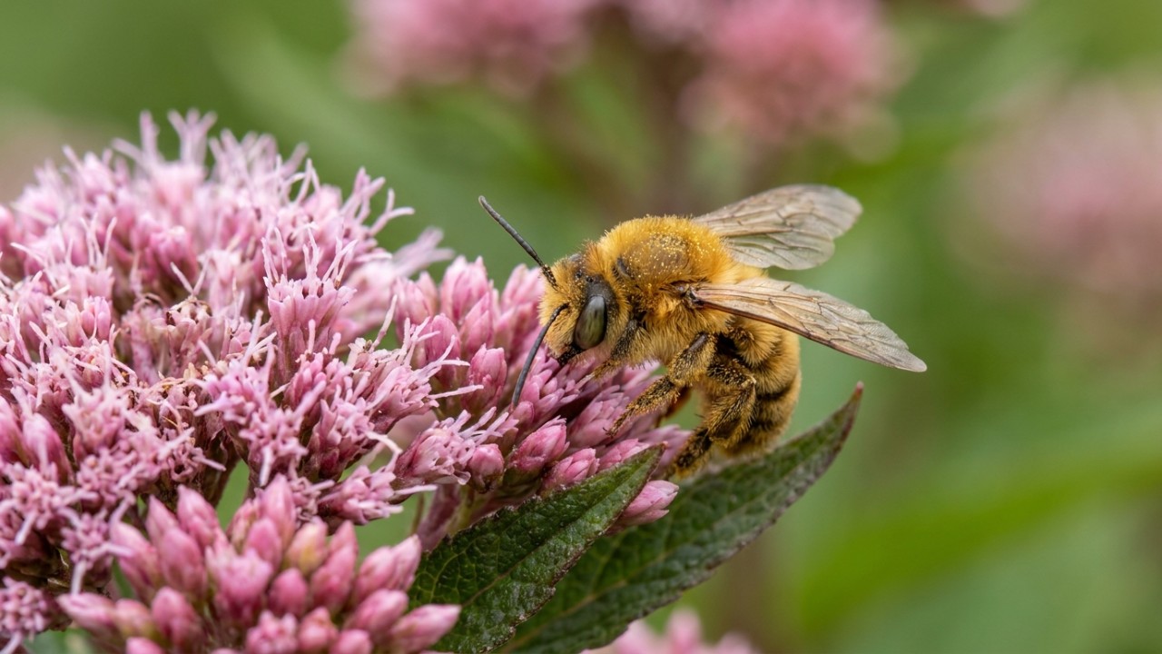 Abelhas ajudam na beleza e estimulo de novas flores.