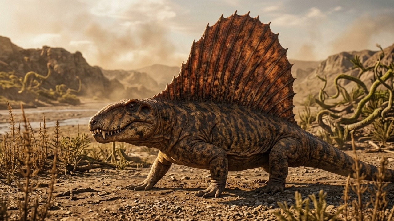 Estrutura craniana posiciona o animal longe da classificação direta dos dinossauros.