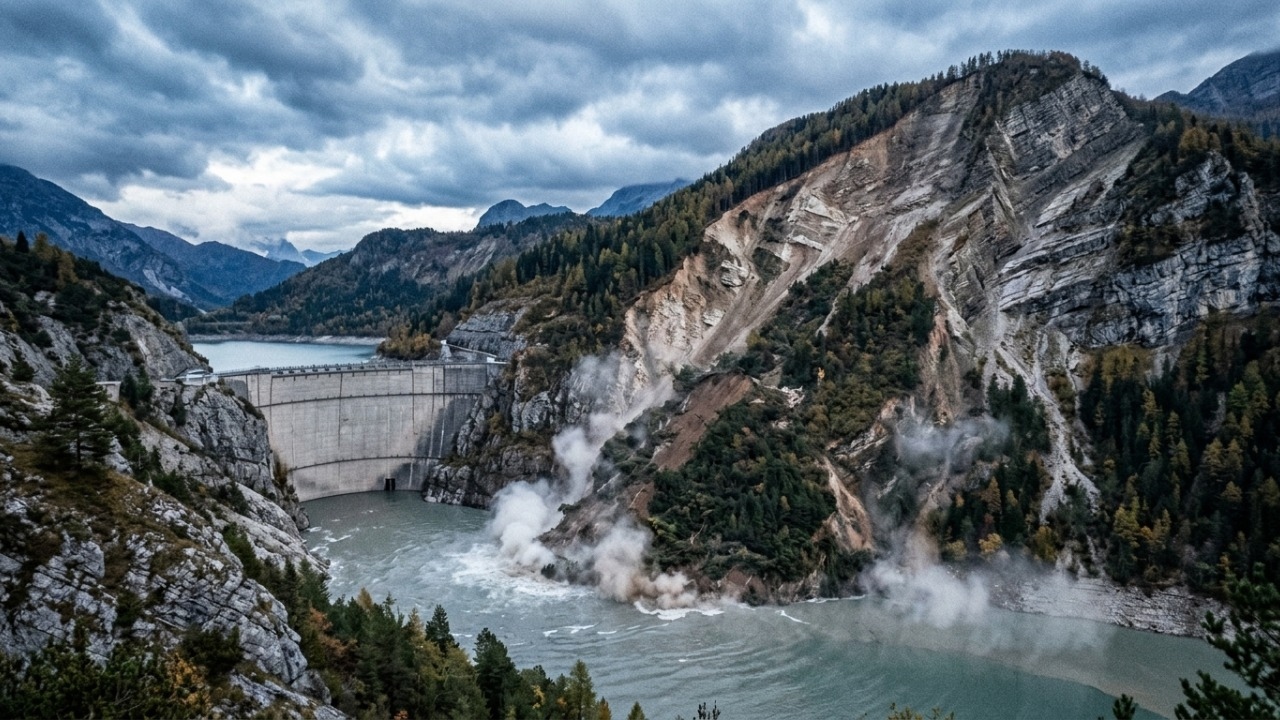 Instabilidade geológica no Monte Toc foi ignorada durante enchimento do lago.