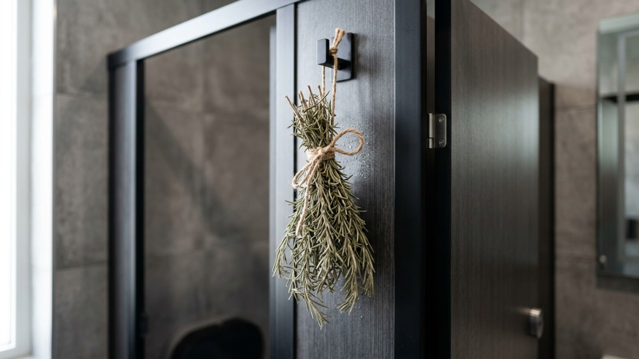 Ramos de alecrim desidratados garantem um perfume natural e constante ao ambiente.