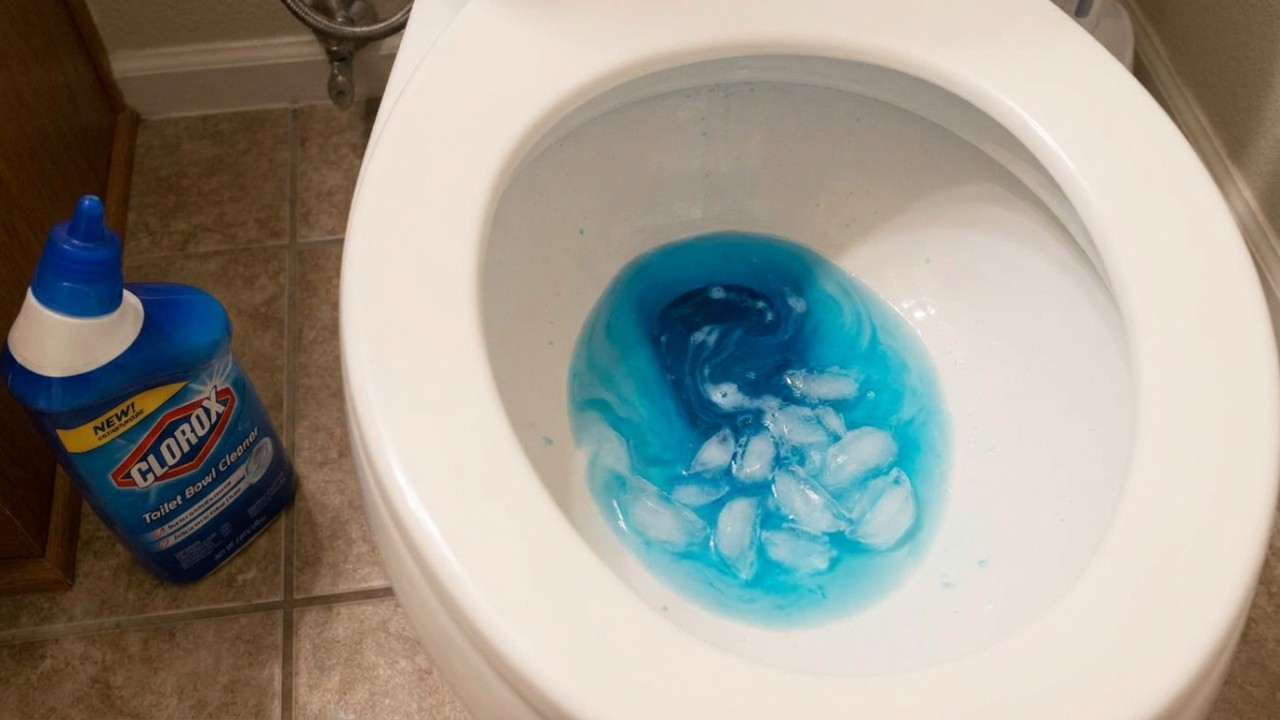 O uso de gelo no vaso sanitário remove apenas sujeiras superficiais e não substitui a limpeza tradicional com desinfetantes.