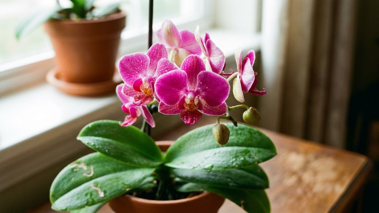 A remoção cuidadosa da haste seca após a floração evita o desgaste de energia e fortalece a orquídea para o próximo ciclo.