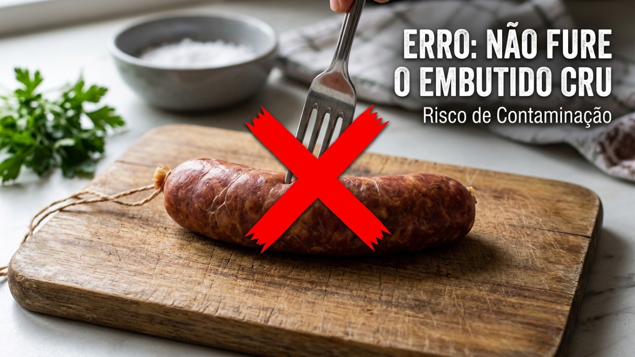 A acidez do vinagre cria uma barreira que protege a integridade da linguiça.