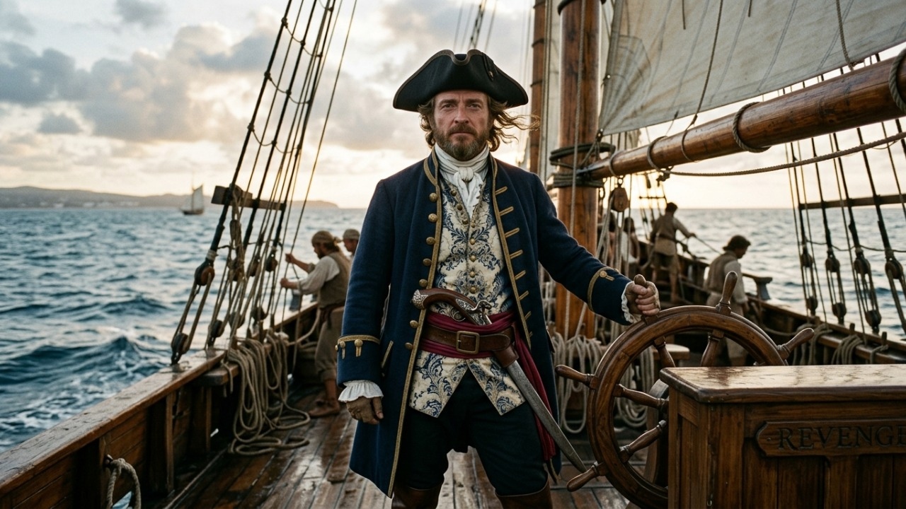 Nobreza e fortuna em Barbados foram trocadas por vida pirata.