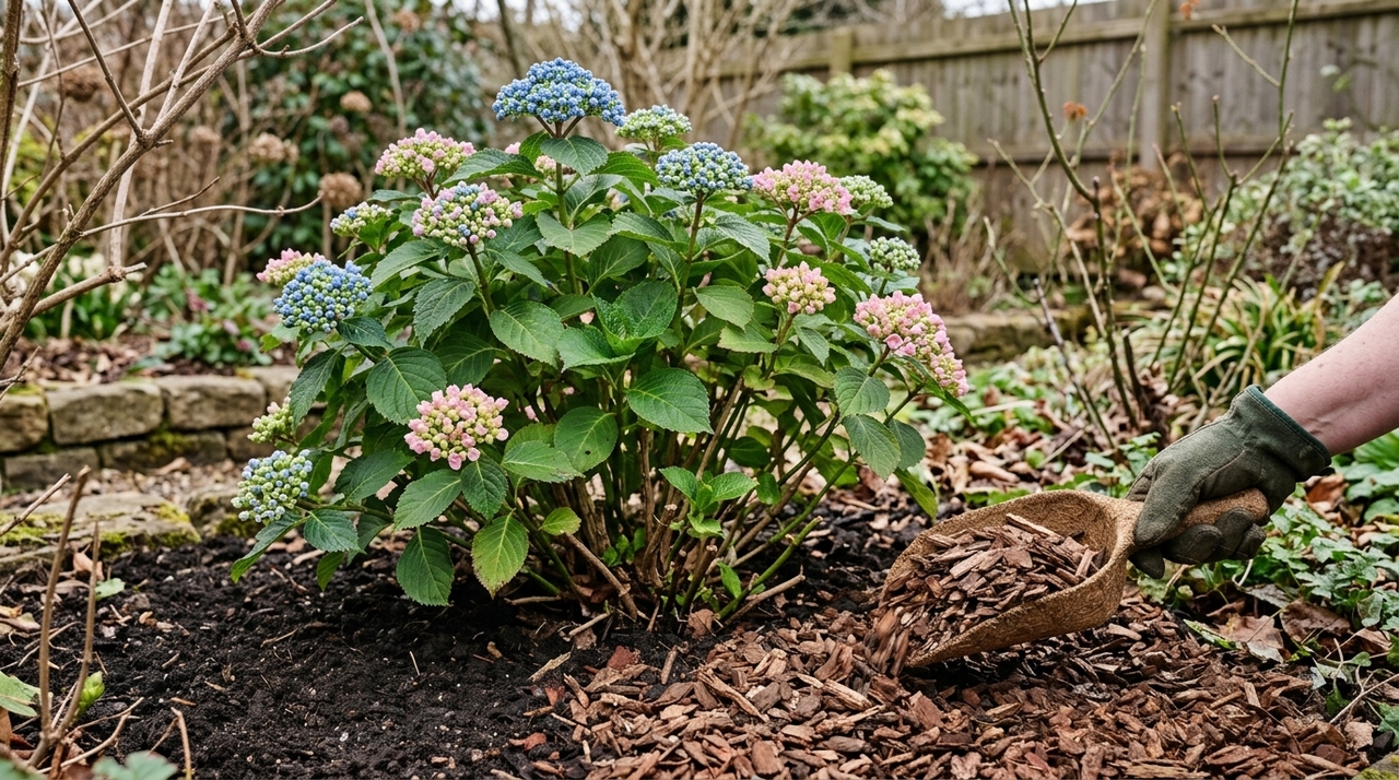A mudança de cor ocorre principalmente em variedades de Hydrangea macrophylla e Hydrangea serrata.