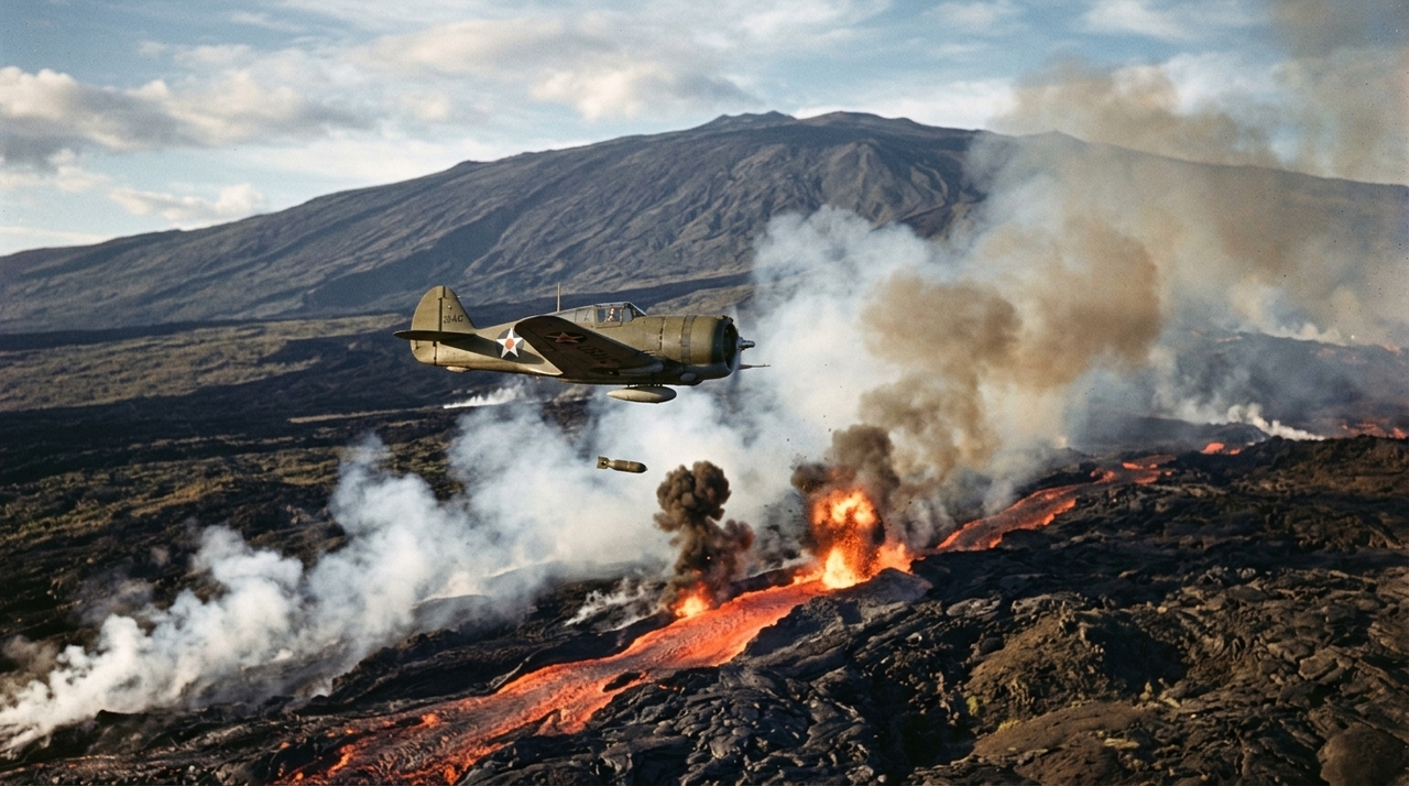 A erupção começou em 21 de novembro de 1935, na caldeira do Mauna Loa, e depois migrou para a Zona de Fenda Nordeste