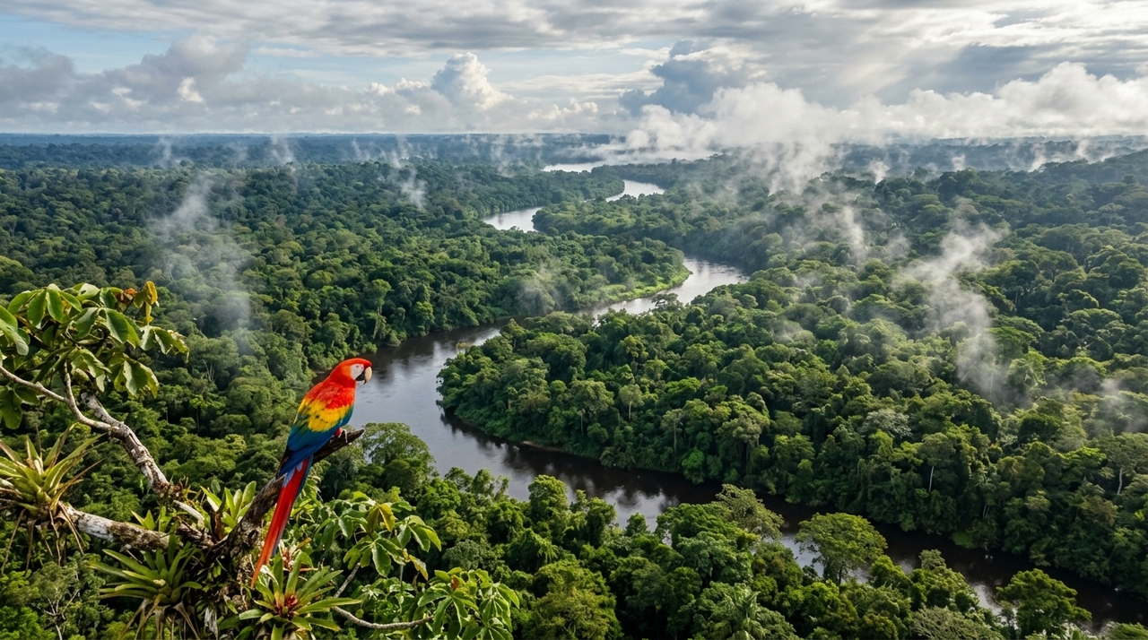 Cobrindo quase sete milhões de quilômetros quadrados, essa imensa área verde estende-se por nove países da América do Sul.