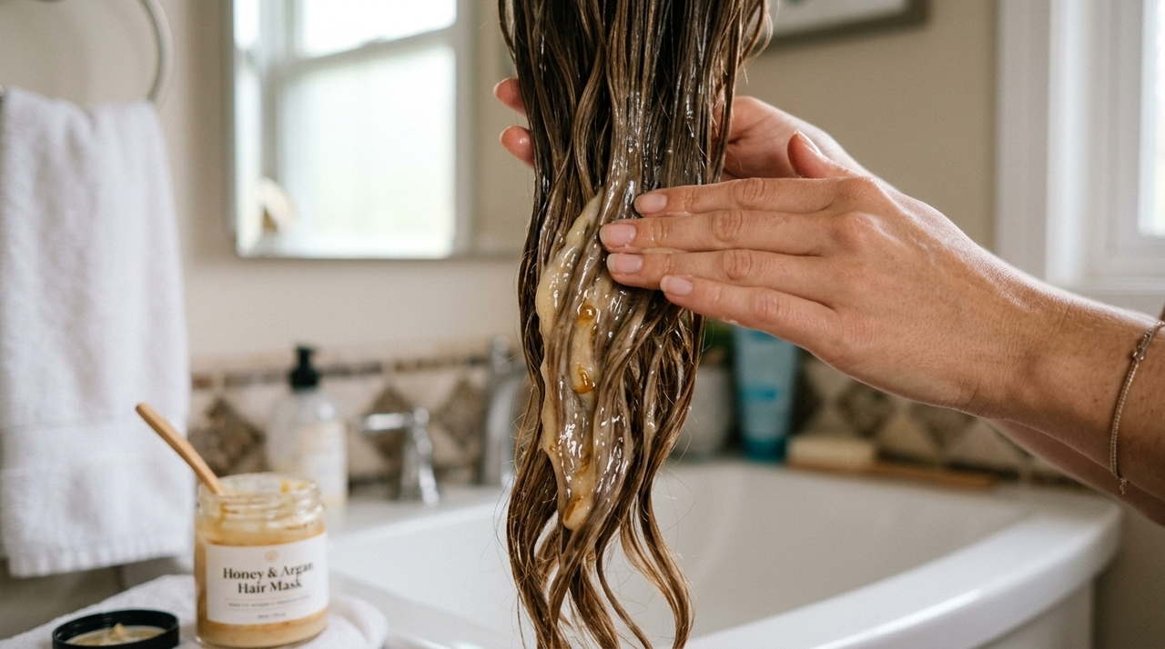 O mel é rico em açúcares e apresenta capacidade de atrair e reter umidade, característica que ajuda a explicar seu uso em diferentes produtos cosméticos.