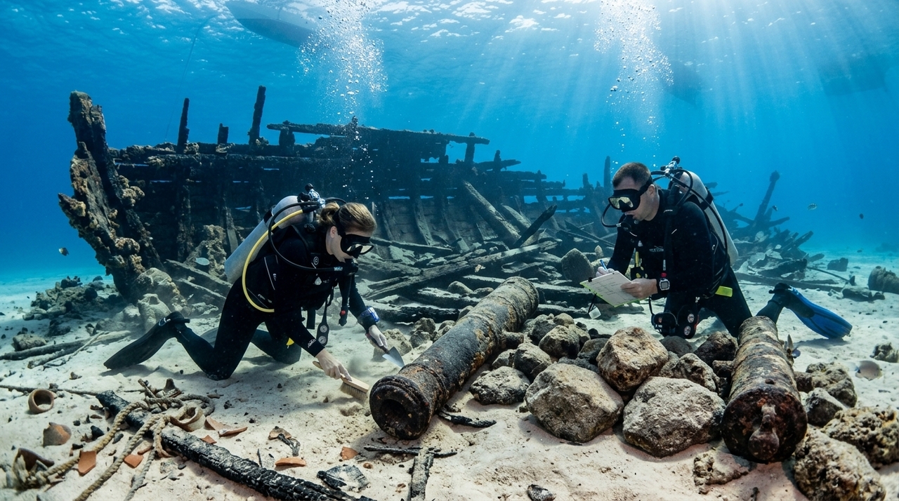 Uma equipe internacional de arqueólogos marinhos localizou seis naufrágios dentro e nos arredores do porto de Nassau, na ilha de New Providence.