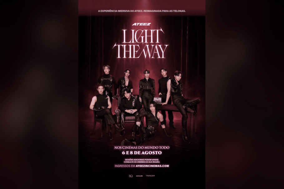 “ATEEZ: Light The Way In Cinemas” leva a turnê do grupo sul-coreano para as telonas em resolução 8K (Imagem: Reprodução digital | Trafalgar Releasing)