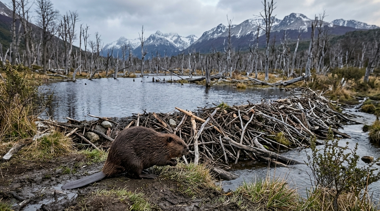 Na Terra do Fogo, os castores praticamente não encontraram predadores naturais capazes de limitar seu crescimento