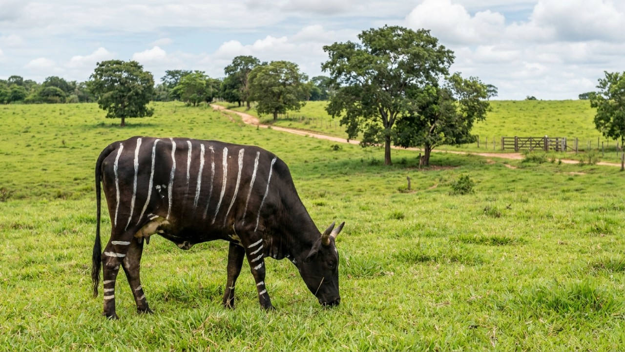 O padrão zebrado cria uma ilusão óptica que impede o pouso de insetos nos animais.
