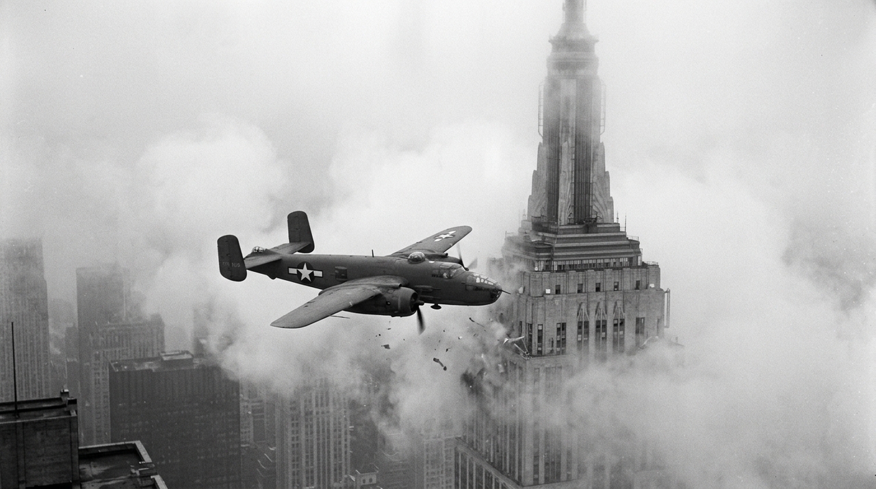 O B-25 da Força Aérea do Exército dos Estados Unidos fazia um voo entre Massachusetts e a região de Nova York.