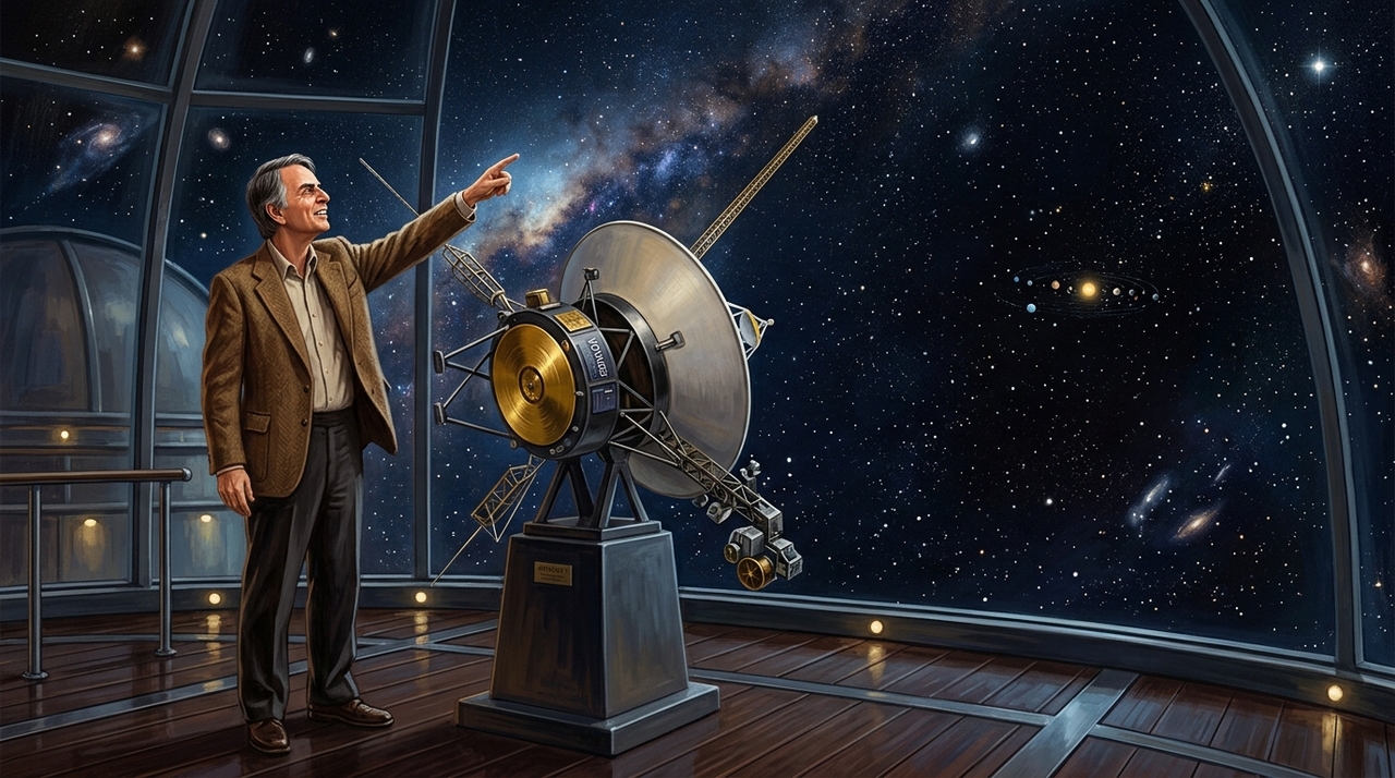 A distância da Voyager 1 elimina qualquer sinal visível de cidades, países ou fronteiras