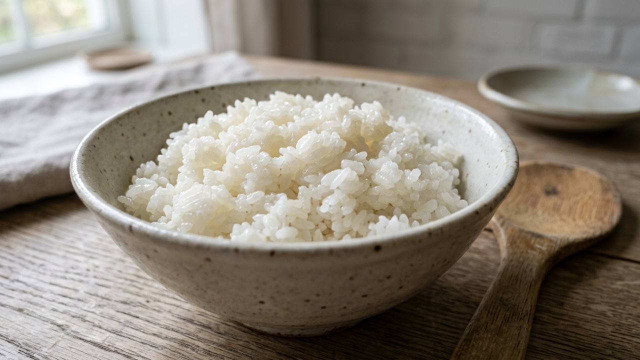 A aeração correta após o cozimento mantém a leveza e qualidade do arroz.