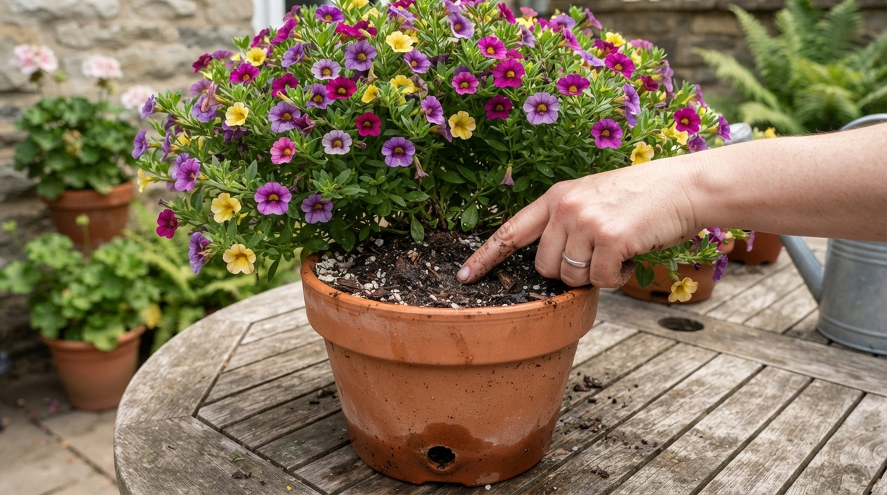 A mini-petúnia prefere locais muito iluminados e apresenta sua melhor floração quando recebe várias horas de sol direto por dia.