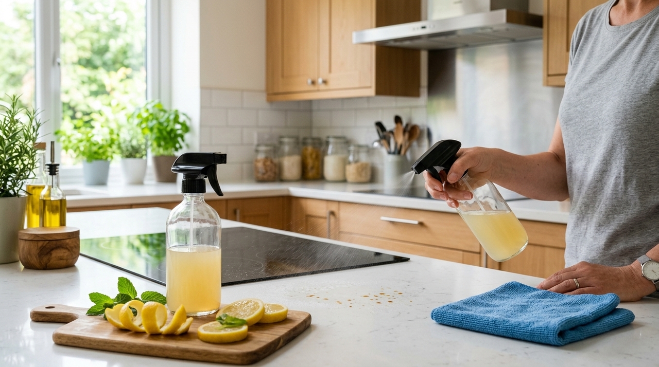 A união do potente composto químico limoneno extraído das cascas cítricas com o ácido acético do vinagre cria um excelente limpador caseiro