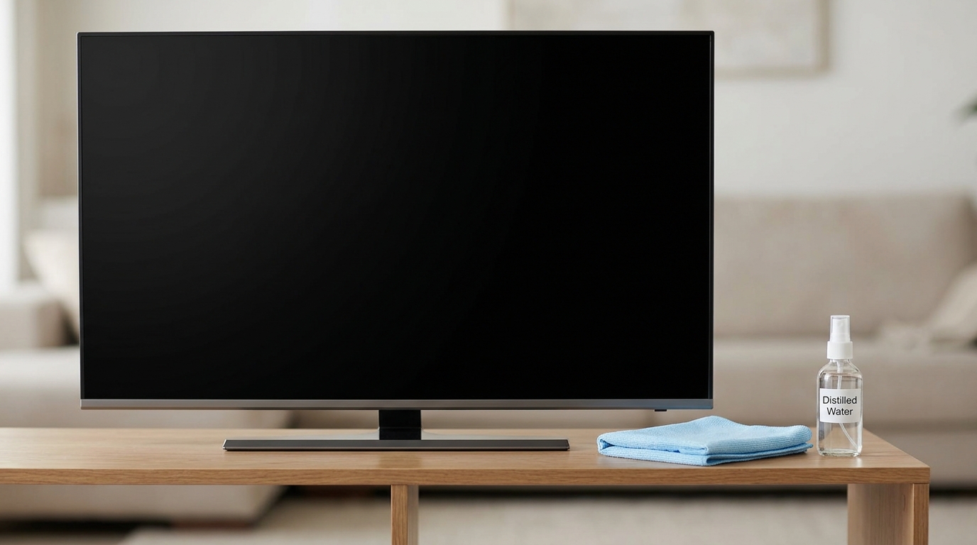 Primeiro passe uma microfibra seca com movimentos leves, sem pressionar o painel.