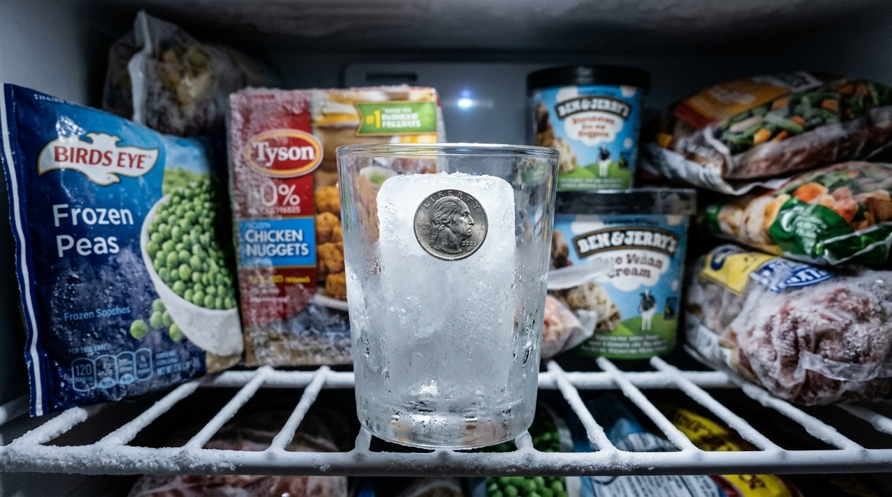 Antes de sair de casa por muitos dias, congele um recipiente cheio com água no refrigerador