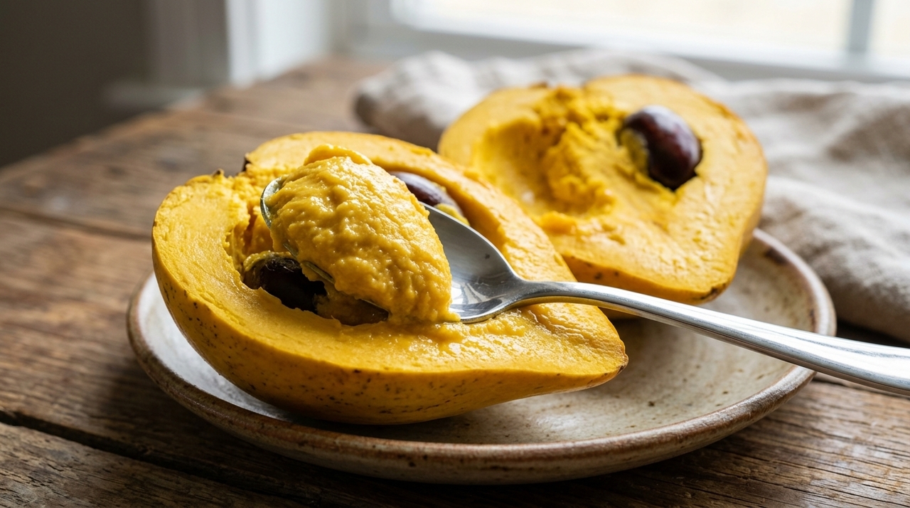 A comparação não significa que a fruta tenha exatamente o mesmo sabor do doce de leite.