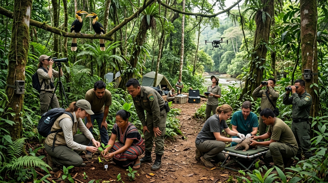 O projeto internacional atua diretamente em habitats isolados onde o perigo de extinção é imediato