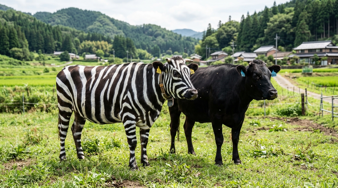 As vacas pintadas com listras pretas e brancas atraíram aproximadamente metade das moscas picadoras em comparação com os animais sem o padrão.