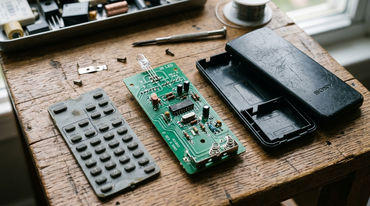 Quem já trabalha com eletrônica pode reaproveitar componentes de um controle remoto velho em experimentos com microcontroladores e automação.