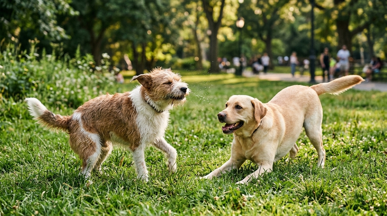 Veterinários descrevem o chamado espirro de brincadeira como um comportamento que pode aparecer quando o cão está excitado e envolvido numa interação positiva.
