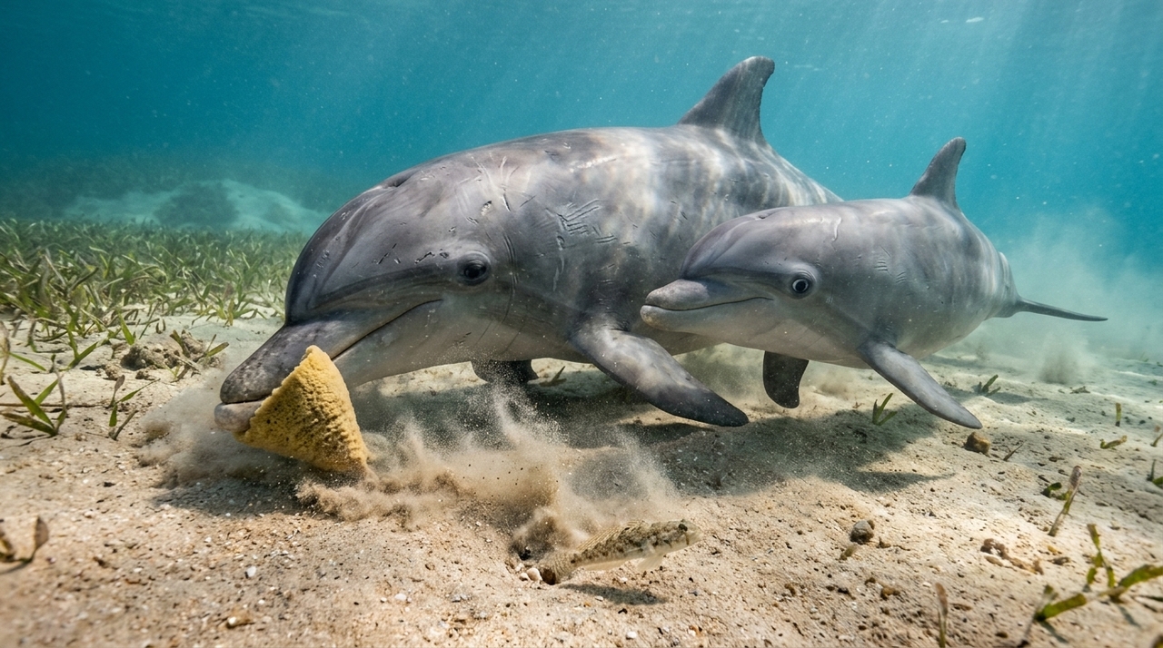 Os golfinhos de Shark Bay mostram que uma estratégia alimentar pode seguir uma trajetória muito diferente dentro de uma única população.