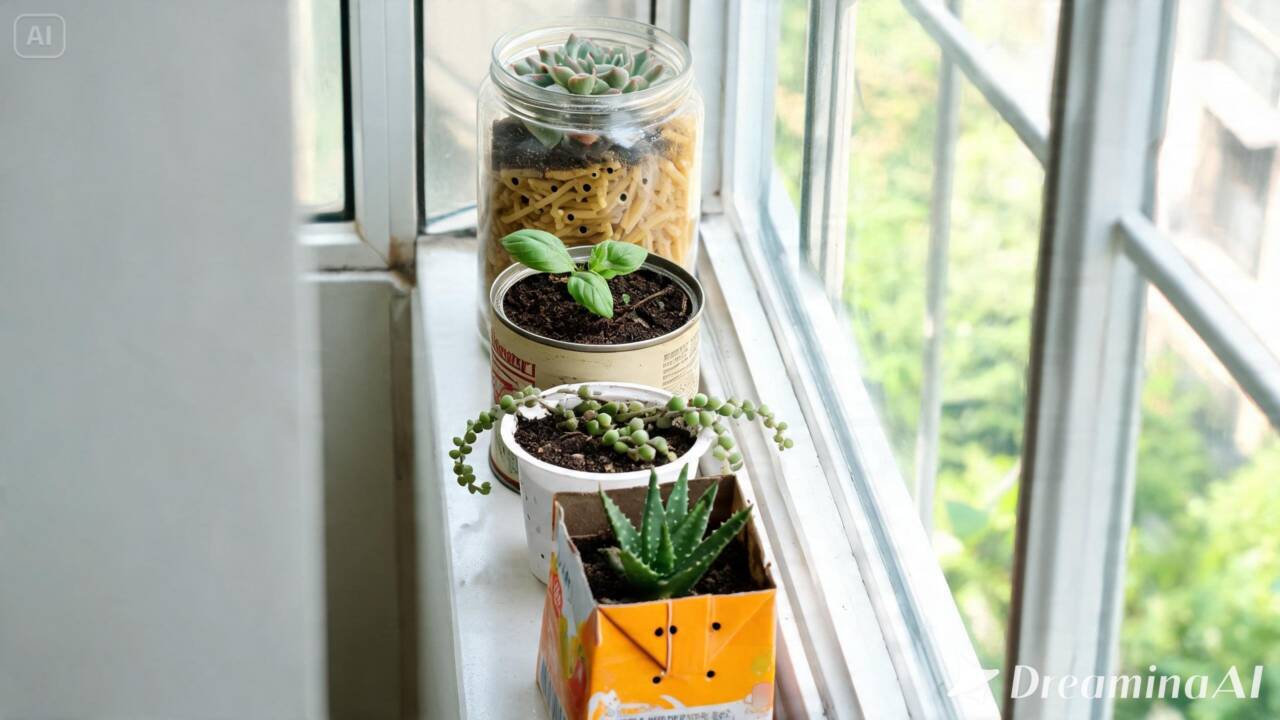 Embalagens descartadas podem virar vasos em um mini jardim vertical. Saiba como preparar os recipientes, fixar a estrutura e evitar excesso de água.