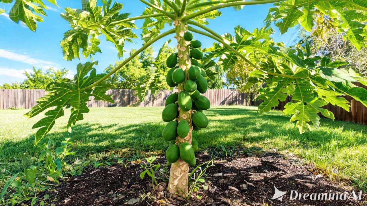 Mamoeiro verde e saudável, mas sem frutos? Saiba como luz, água, temperatura, nutrição e características da planta podem explicar a queda na produção.